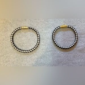 Jewelry In Bloom Bracelet Women’s Small and Medium Double Lock Black/White